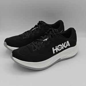 Hoka One Rincon 4 Black White Women 10B Athletic Running Shoe